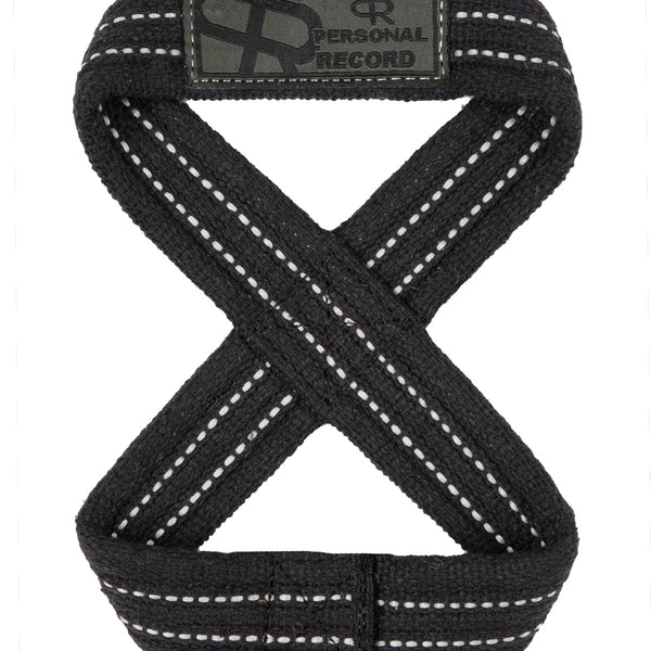 PR Heavy Duty Premium Figure 8 Lifting Straps - Black/Grey