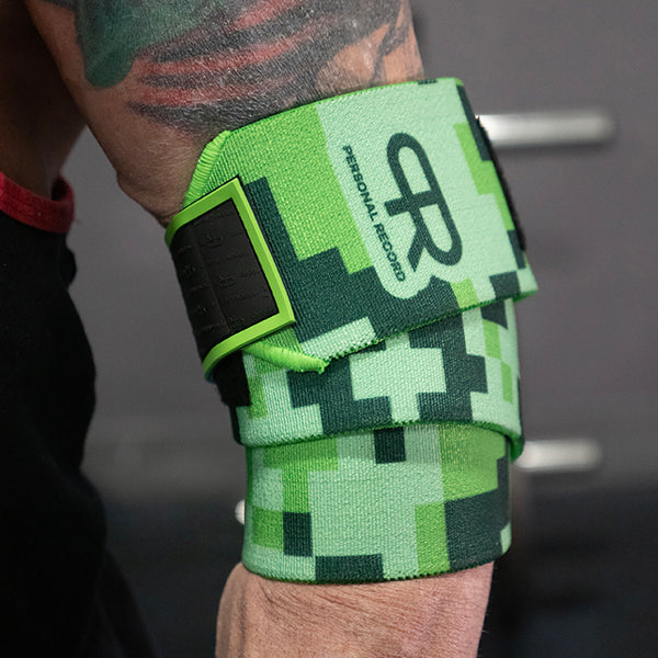 PR Heavy Duty Premium Elbow Wraps - Digital Neon Camo