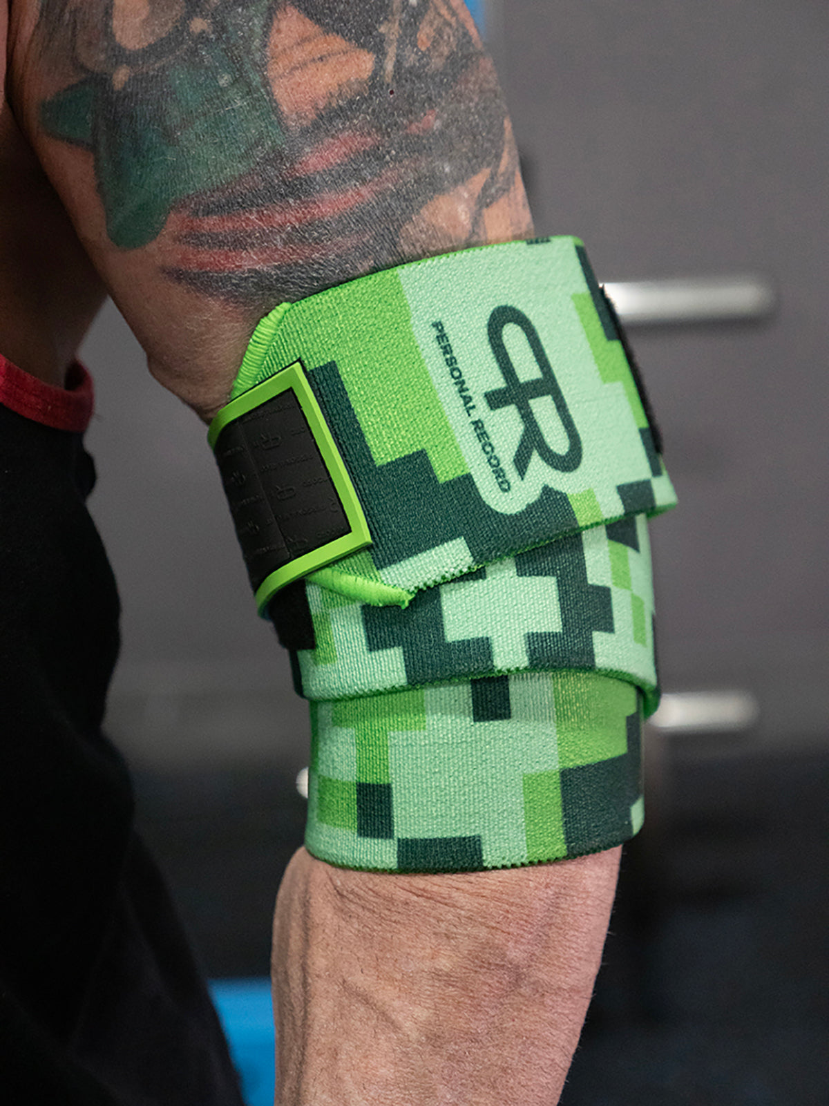 PR Heavy Duty Premium Elbow Wraps - Digital Neon Camo