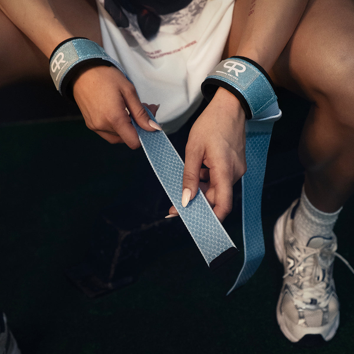 PR Lightweight Lifting Straps - Glitter Blue