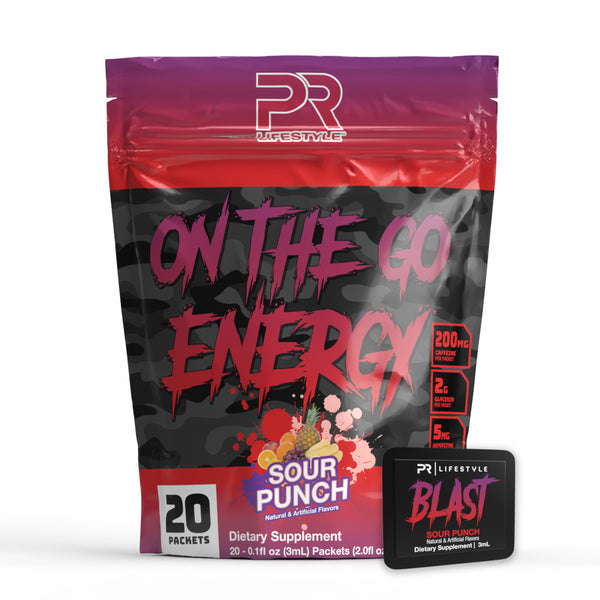 PR BlastPak - Instant Caffeine Packs for Energy & Focus On The Go