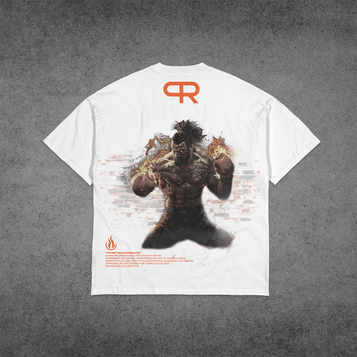 Oversize Olympus T shirts - OP911 -  Prometheus - White