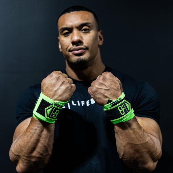 PR Heavy Duty Premium Wrist Wraps - Neon
