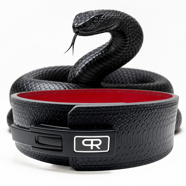 Lever Belt - Snakeskin Viper Black 10mm