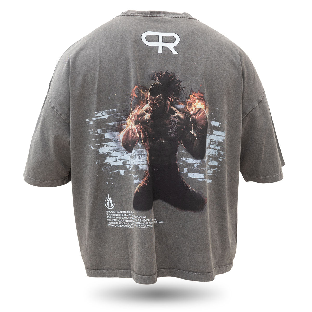 Oversize Olympus T shirts - OP911 -  Prometheus - Charcoal