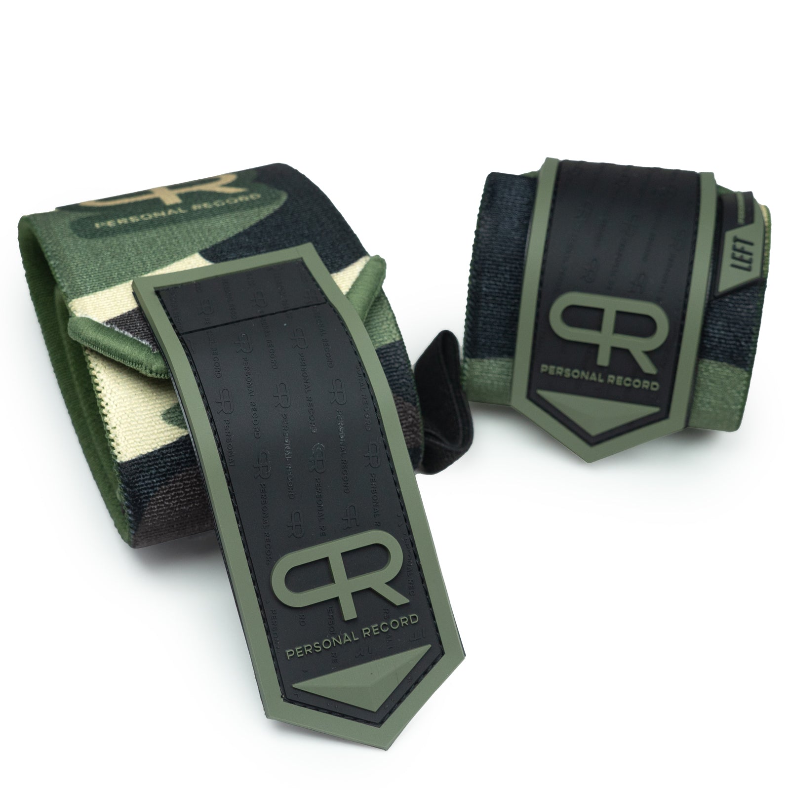 Personal Record Heavy Duty Premium Wrist Wraps - PR901 - Green Camo