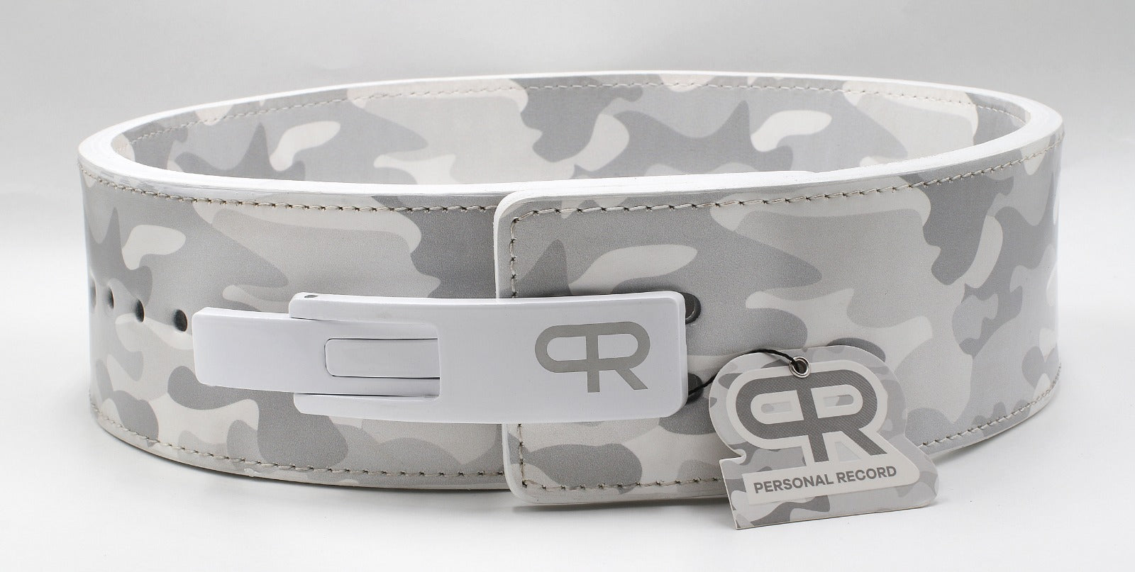 PR Powerlifting 13mm Belt w/ Lever Buckle - PR916 - White Camo 2