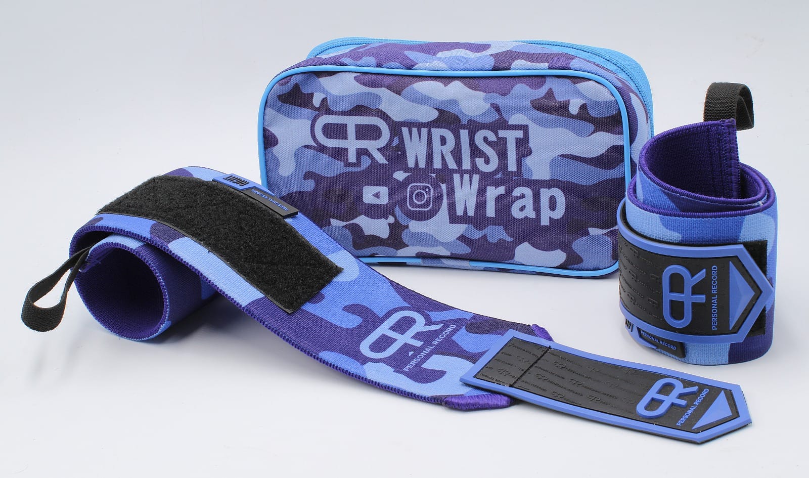 PR Heavy Duty Premium Wrist Wraps - Blue Camo