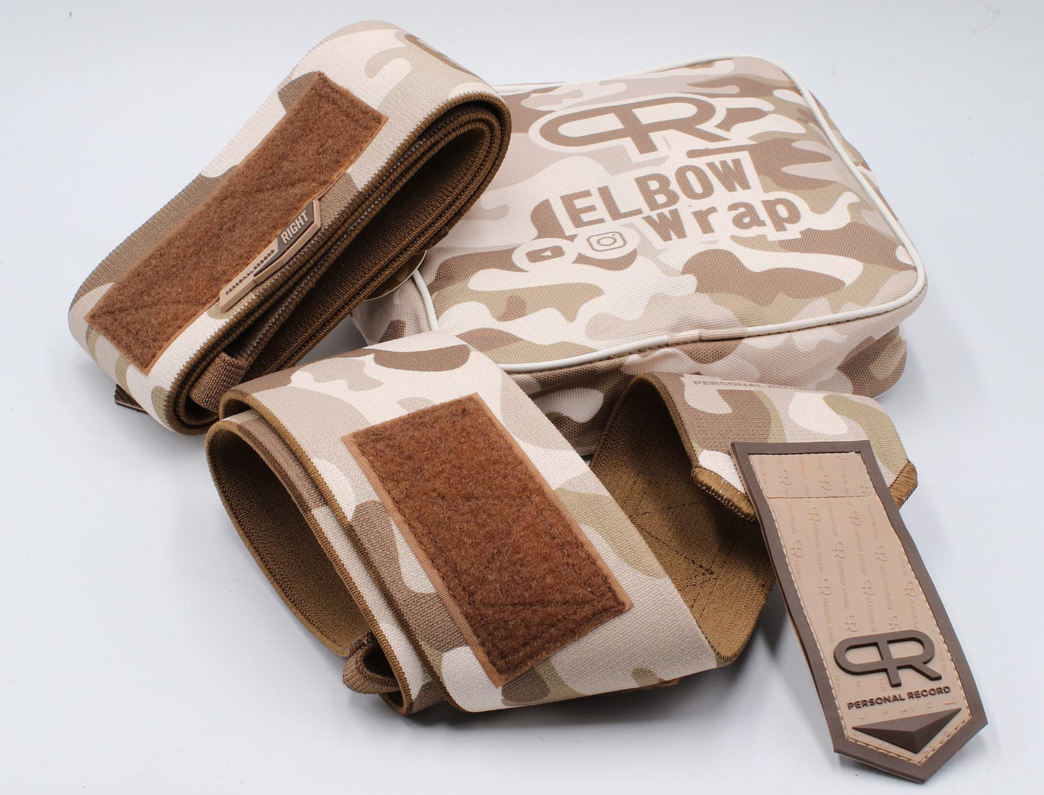 Personal Record Heavy Duty Premium Elbow Wraps PR903 Sand Camo