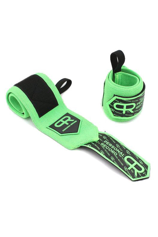 Personal Record Heavy Duty Premium Wrist Wraps PR901 Neon