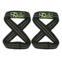 Personal Record Heavy Duty Premium 8 Figure Lifting Straps - PR909 - Black/Neon