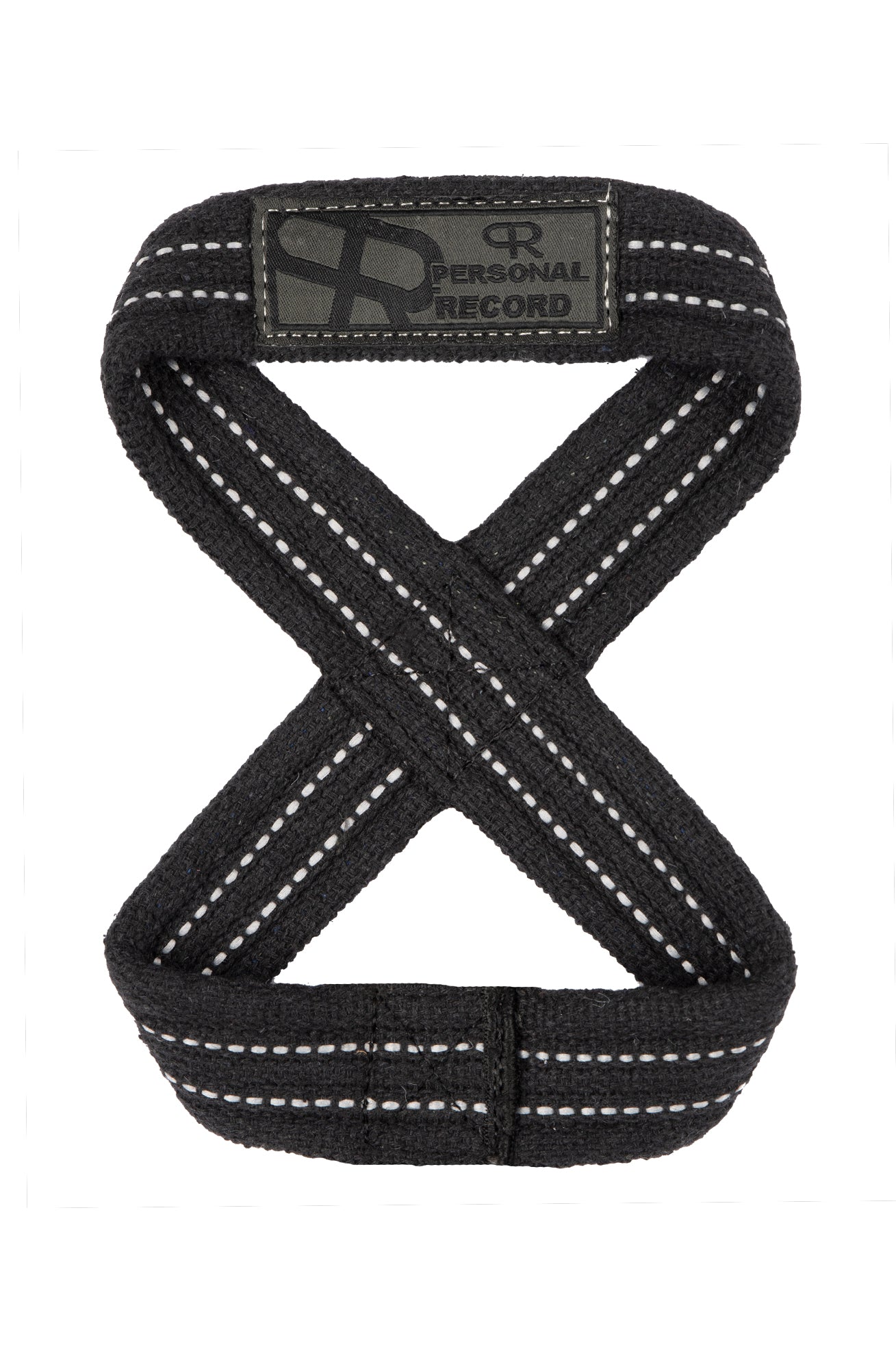 Personal Record Heavy Duty Premium 8 Figure Lifting Straps - PR909 - Black/Grey