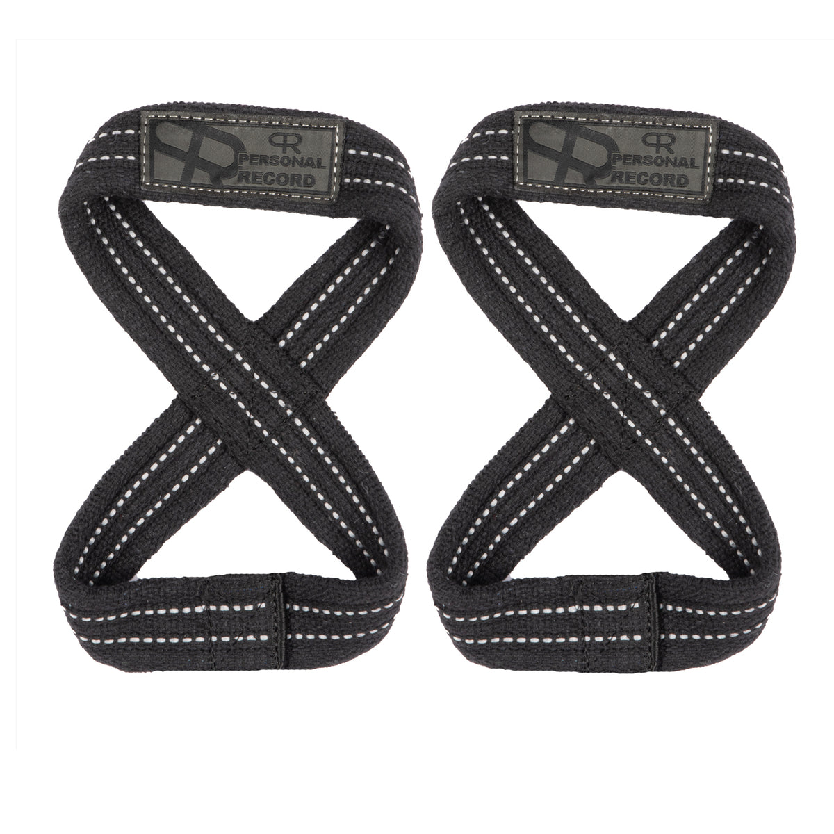 PR Heavy Duty Premium Figure 8 Lifting Straps - Black/Grey