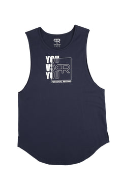 Personal Record You vs You Muscle Tank - PR310 - Navy