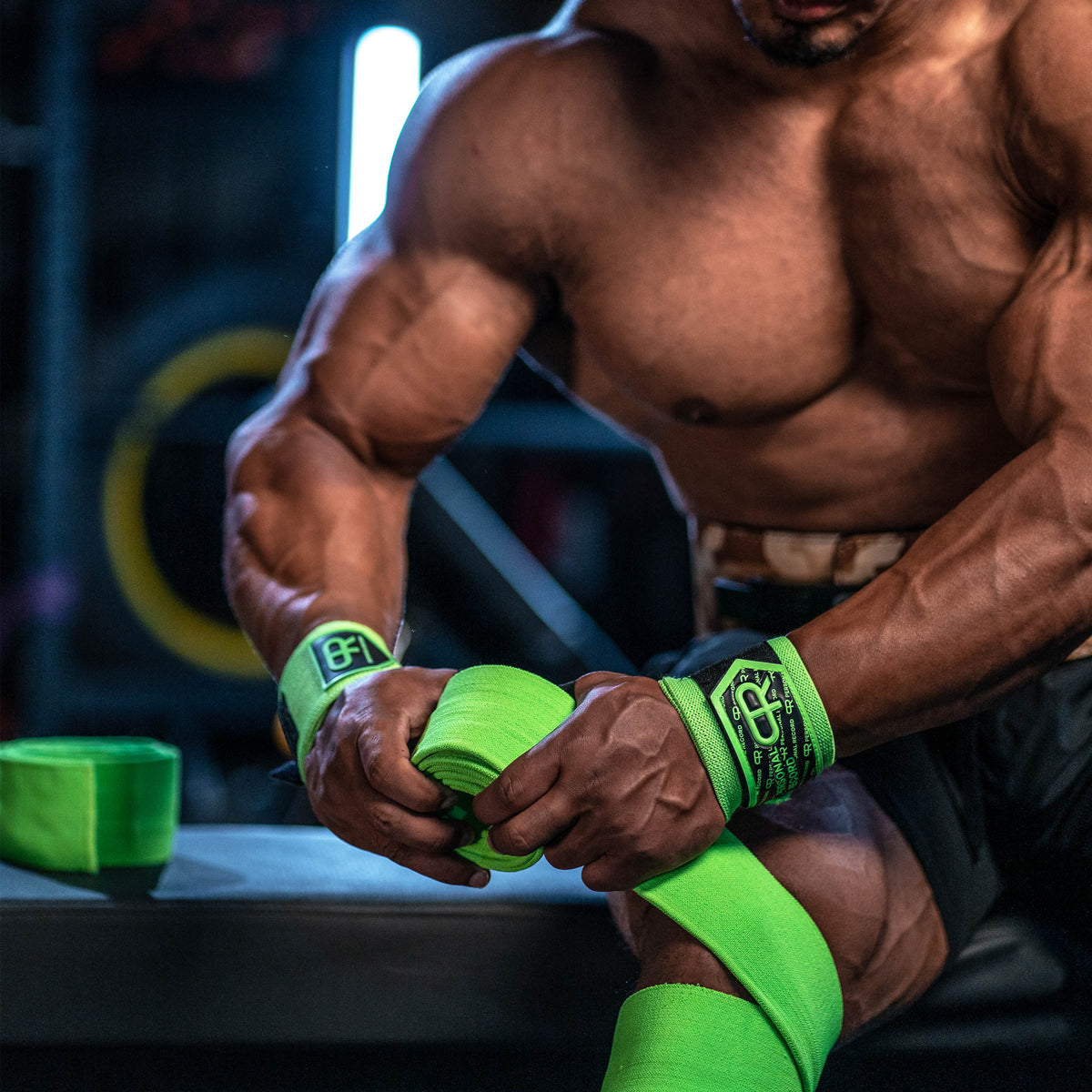 PR Heavy Duty Premium Knee Wraps - Neon