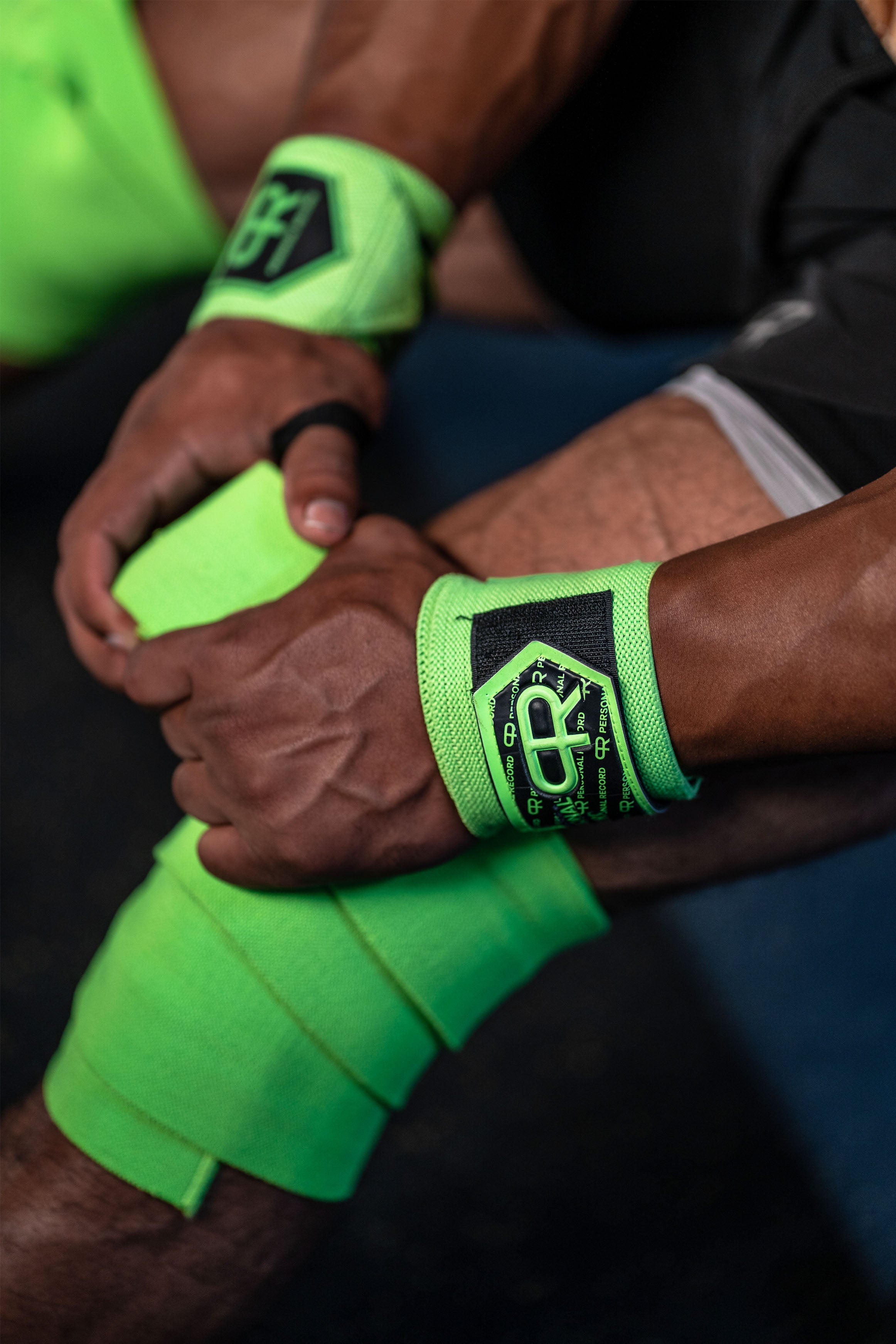 Personal Record Heavy Duty Premium Knee Wraps - PR906 - Neon