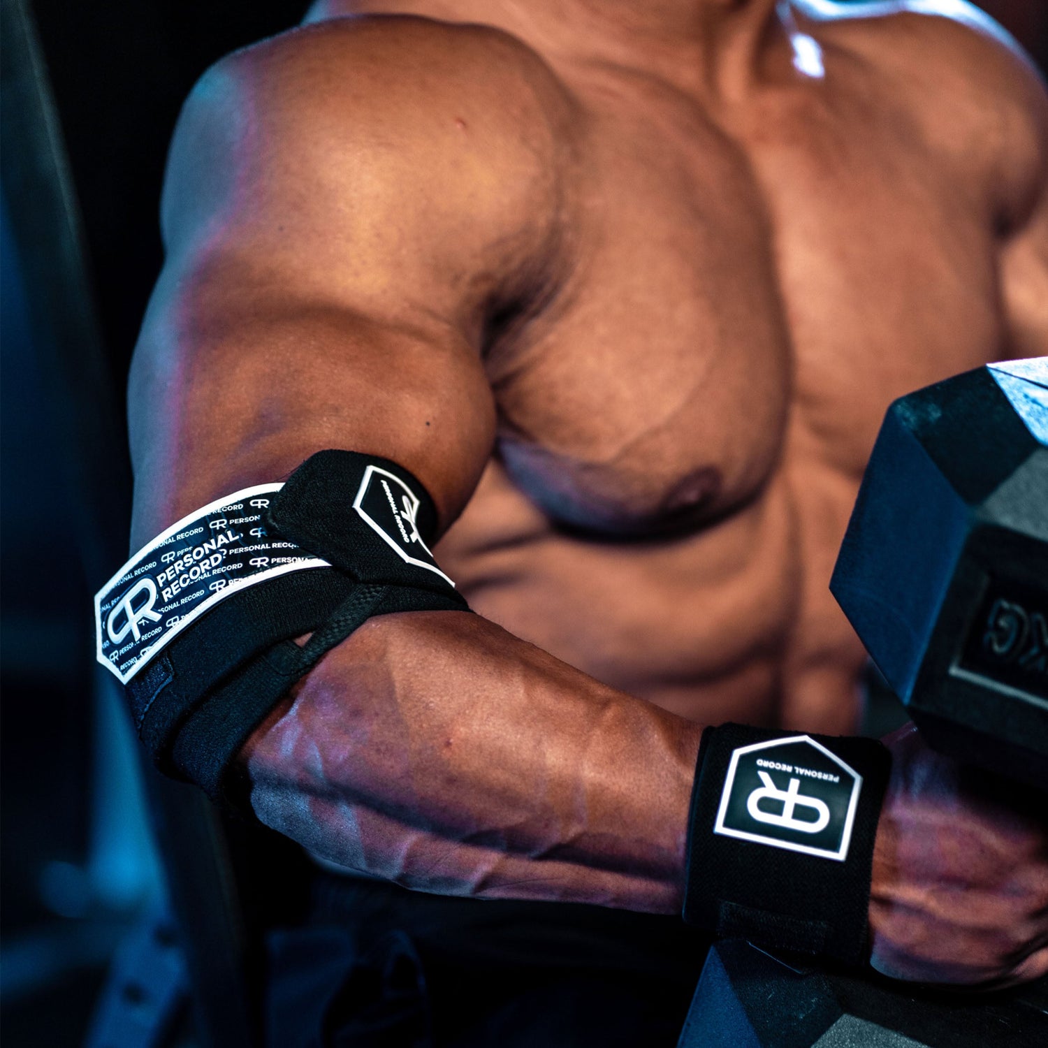 Personal Record Heavy Duty Premium Elbow Wraps PR903 Black