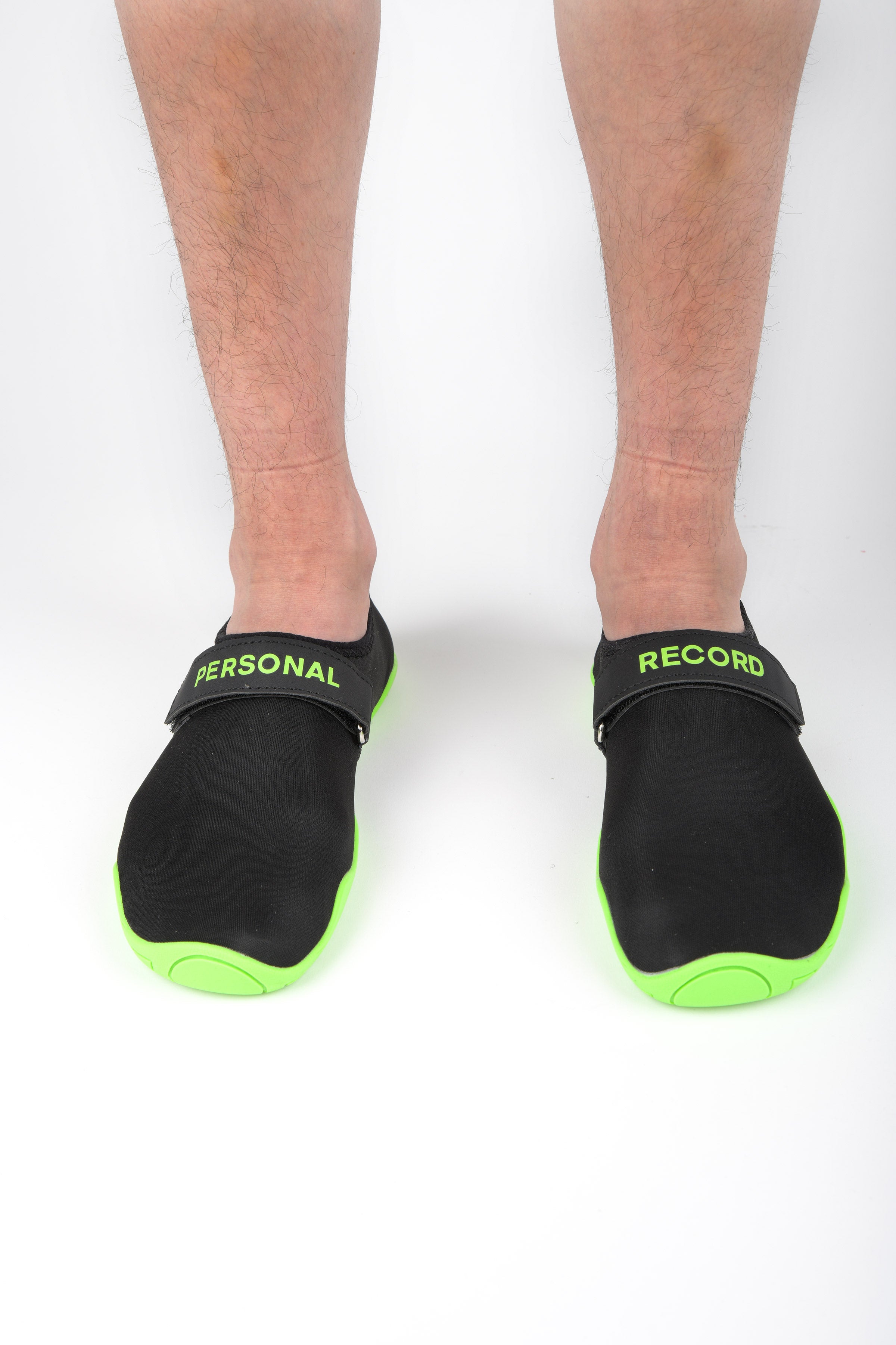 Personal Record Deadlift Slippers- PR914 - Black/Neon