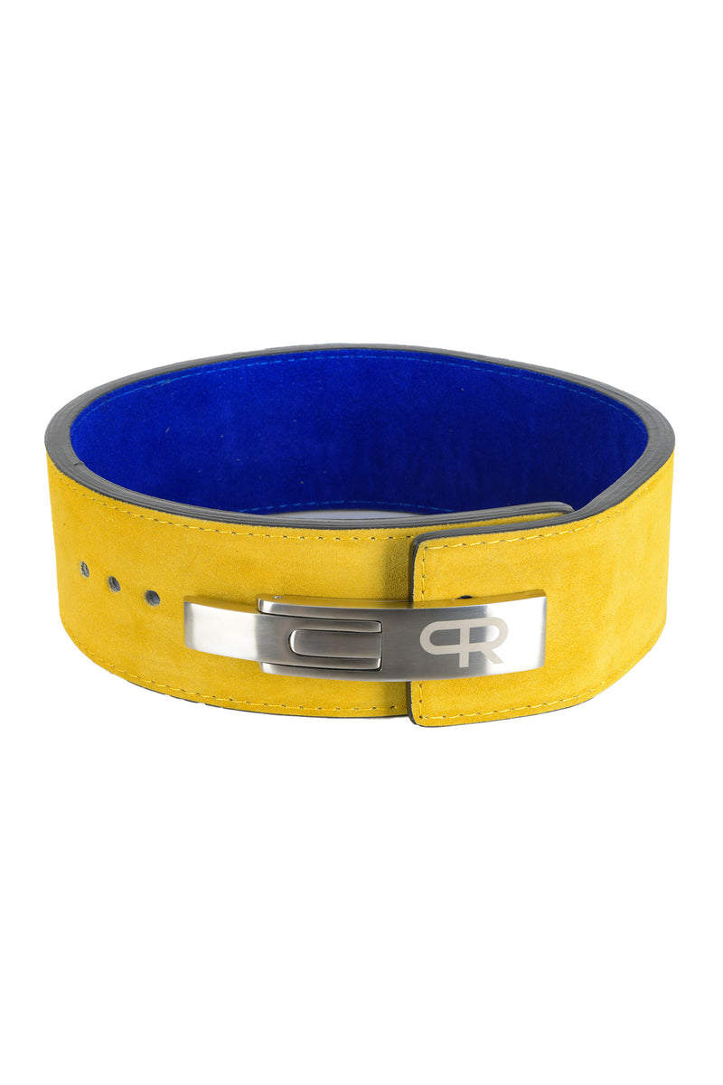 PR Powerlifting 13mm Belt w/ Lever Buckle - PR920 - Blue/Yellow