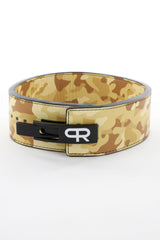 Dysel 13mm Lever Belt - White Camo With Gold Lever