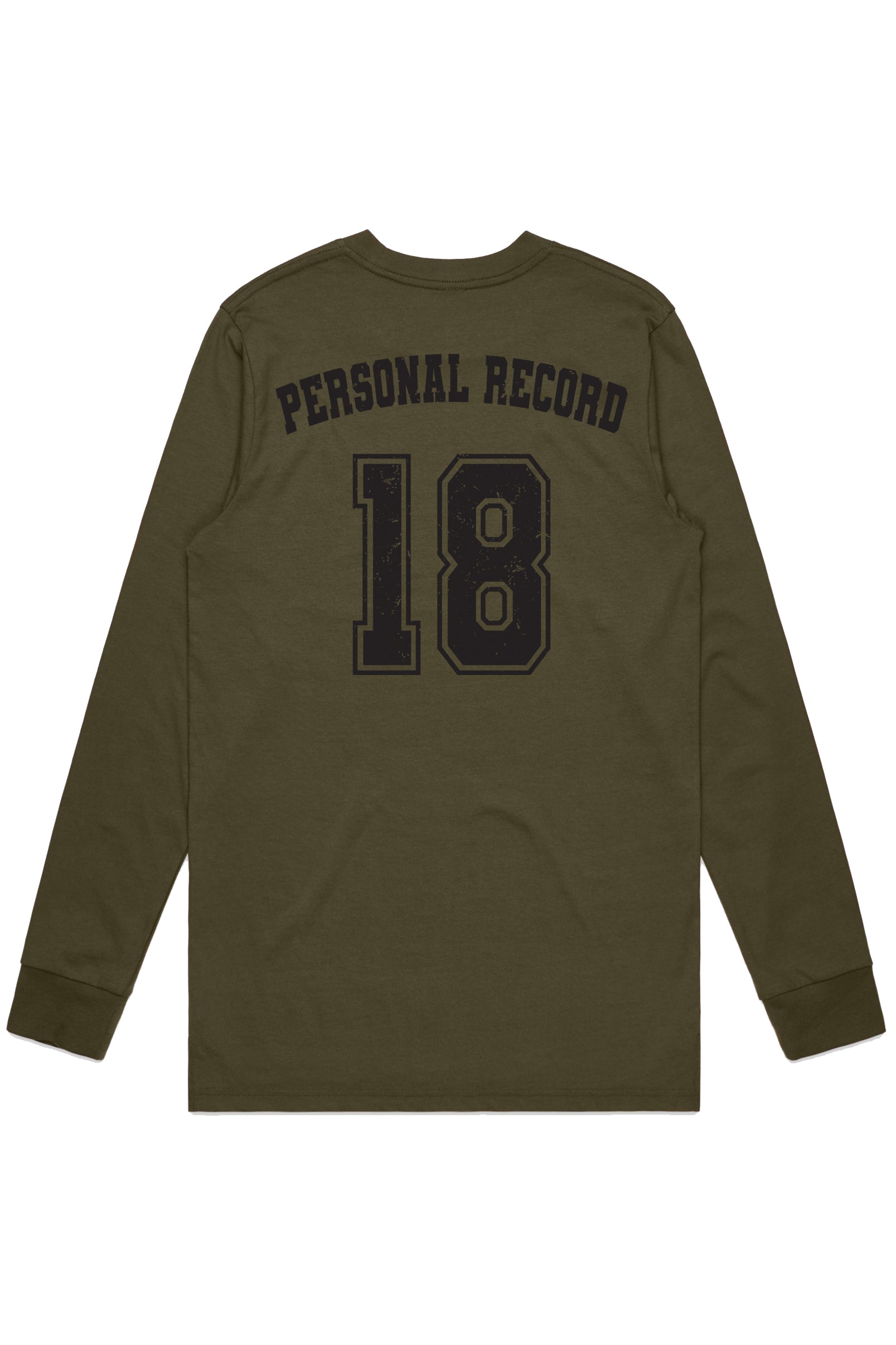 Personal Record 18 Long Sleeve - PR412 - Olive