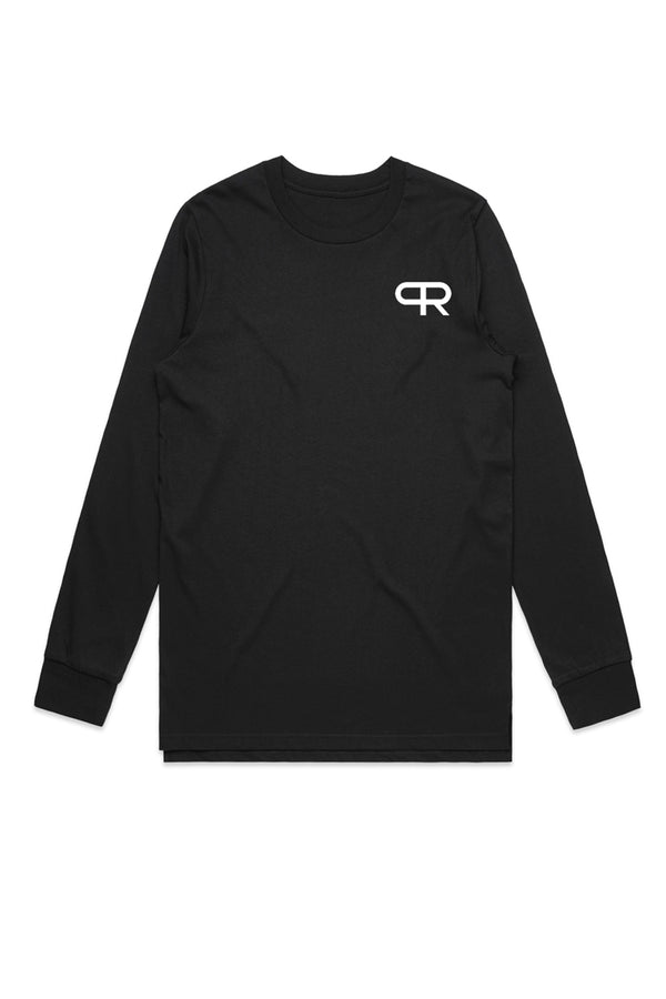 PR Long Sleeve with Chest Logo - PR411 - Black